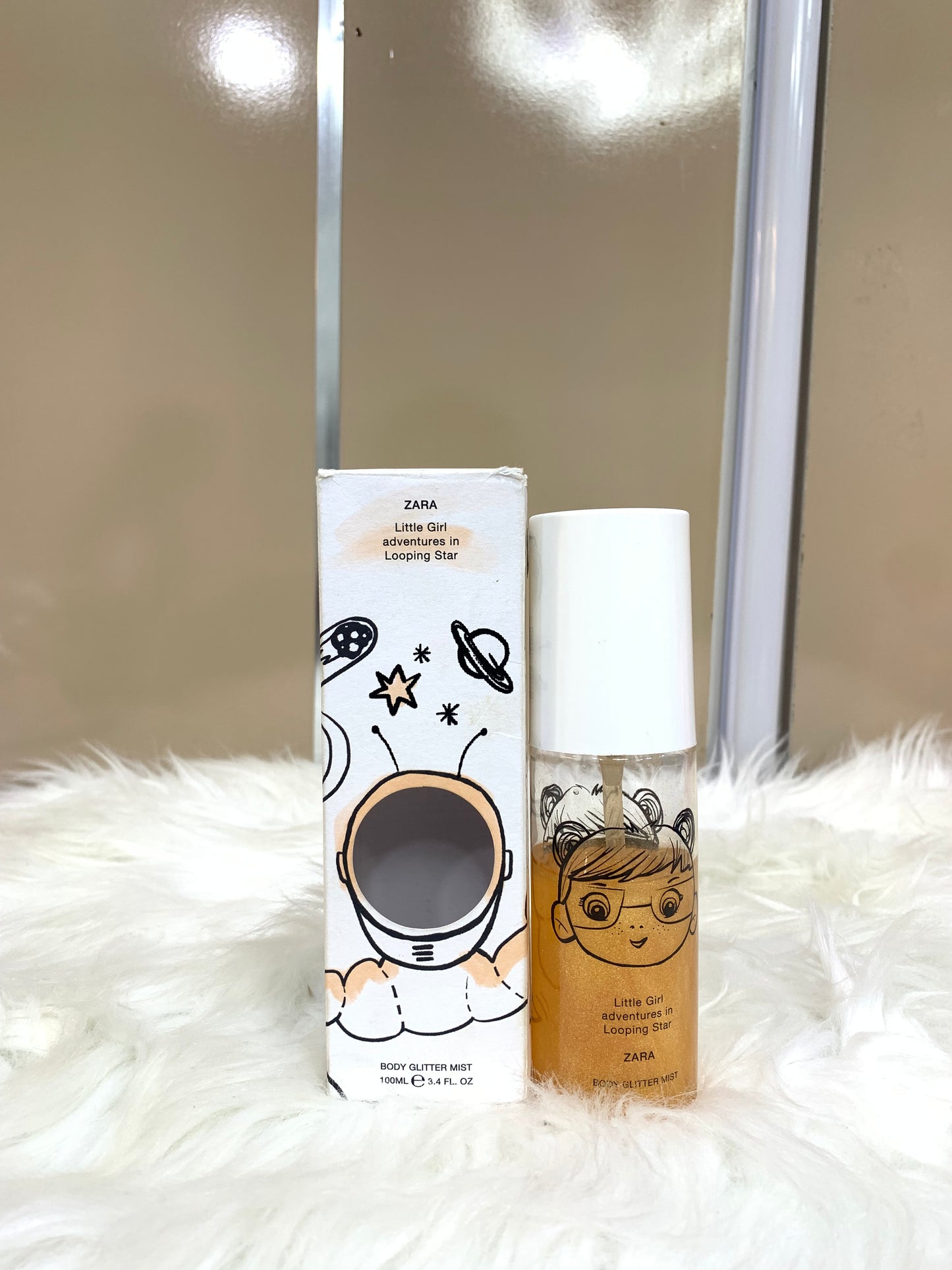 ZARA LITTLE GIRL ADVENTURES IN LOOPING STAR BODY GLITTER MIST 100ML