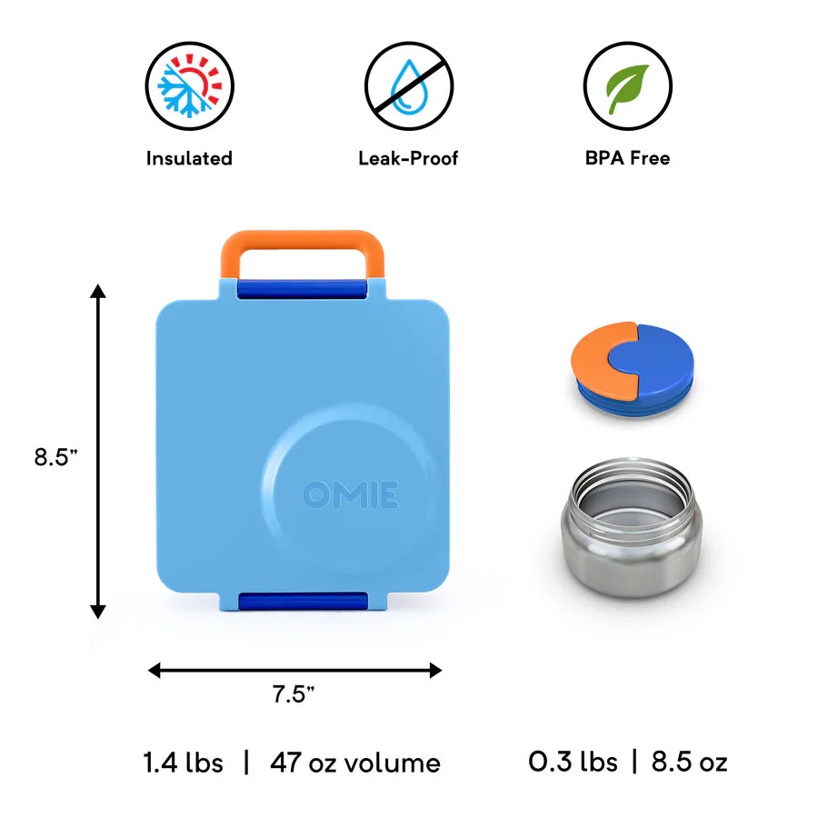 OMIEBOX FOOD CONTAINER & VACUUM INSULATED LUNCHBOX