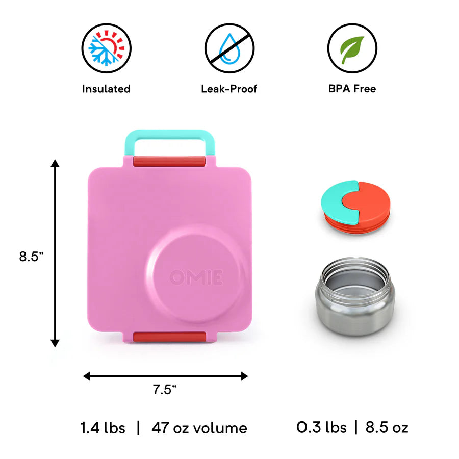 OMIEBOX FOOD CONTAINER & VACUUM INSULATED LUNCHBOX