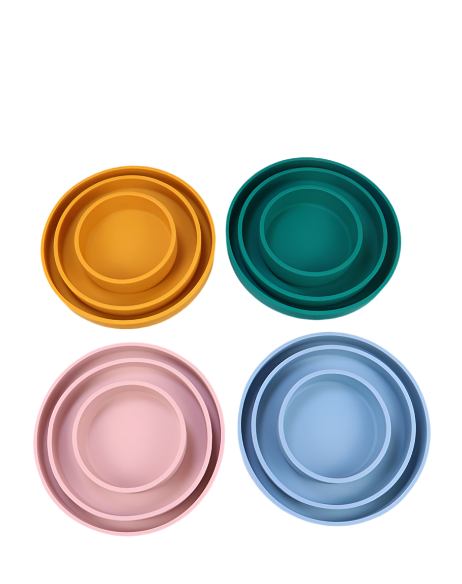 SILICON PLATE AND BOWL SET 3 IN 1
