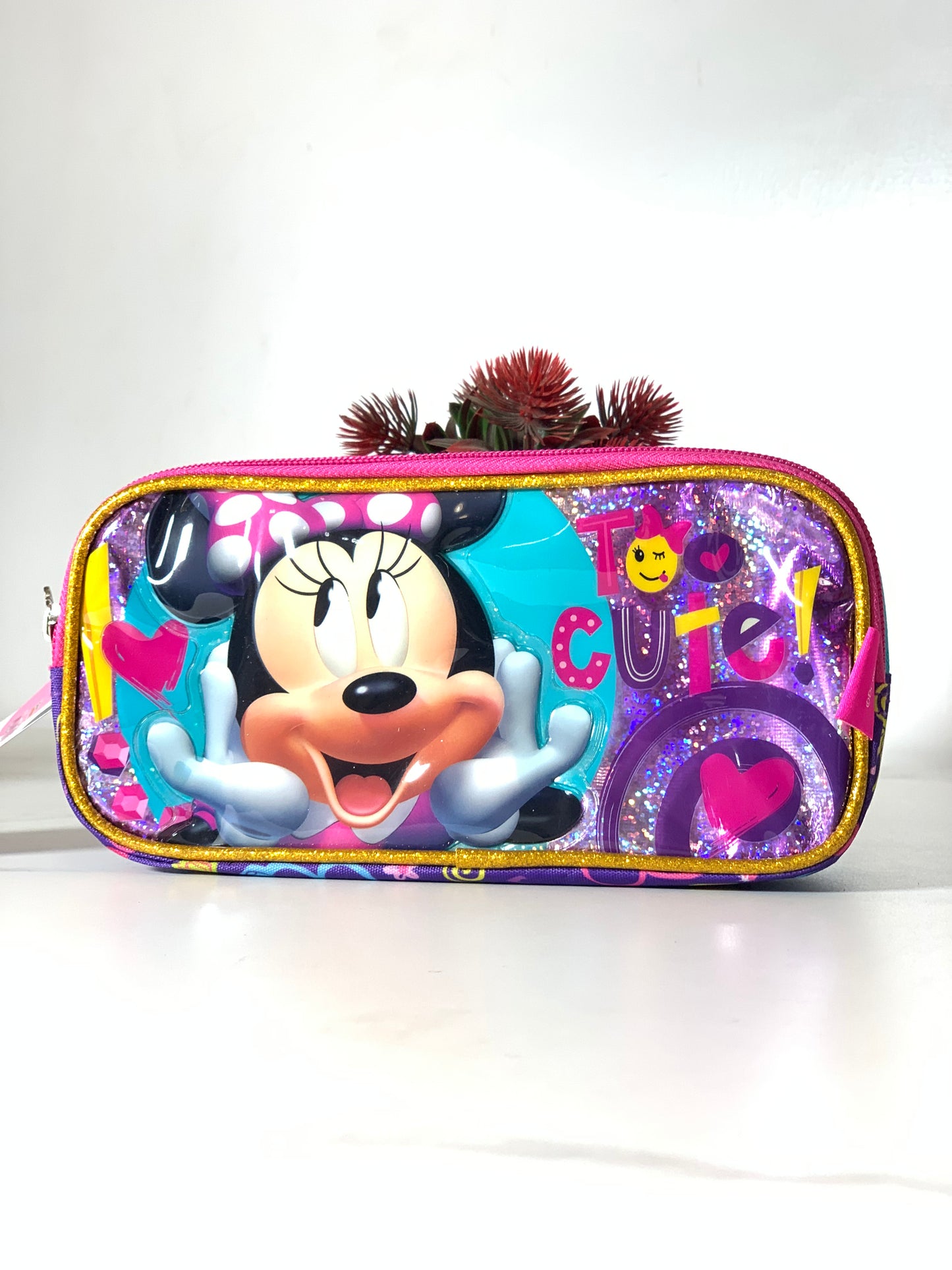 CHARACTER STATIONERY PURSE WITH 2 ZIPS