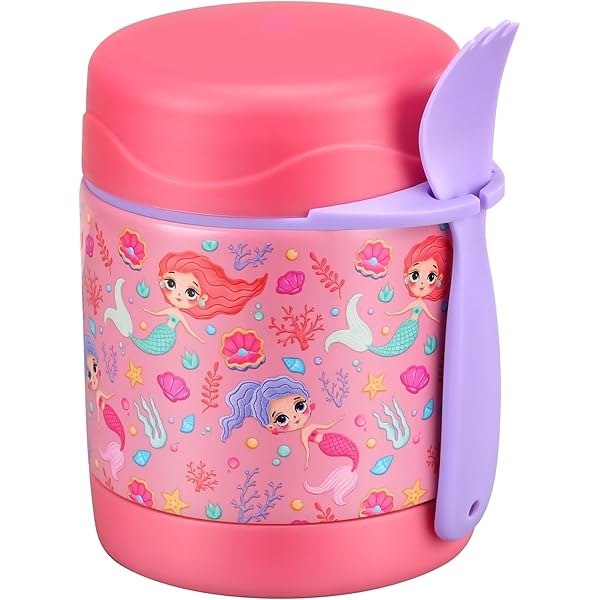 FUNTAINER FOOD FLASK 290ML(mermaid design)