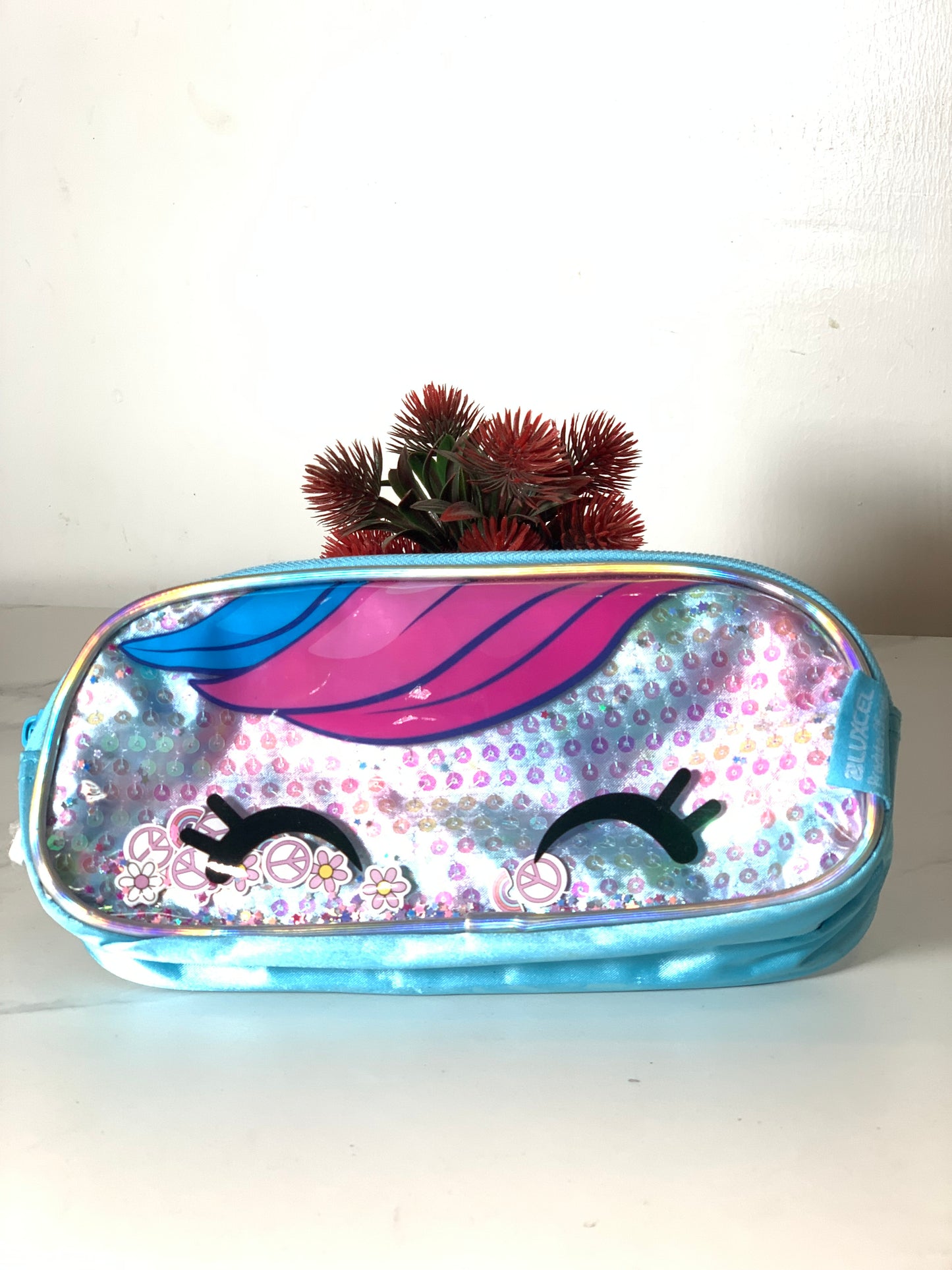 CHARACTER STATIONERY PURSE WITH 2 ZIPS