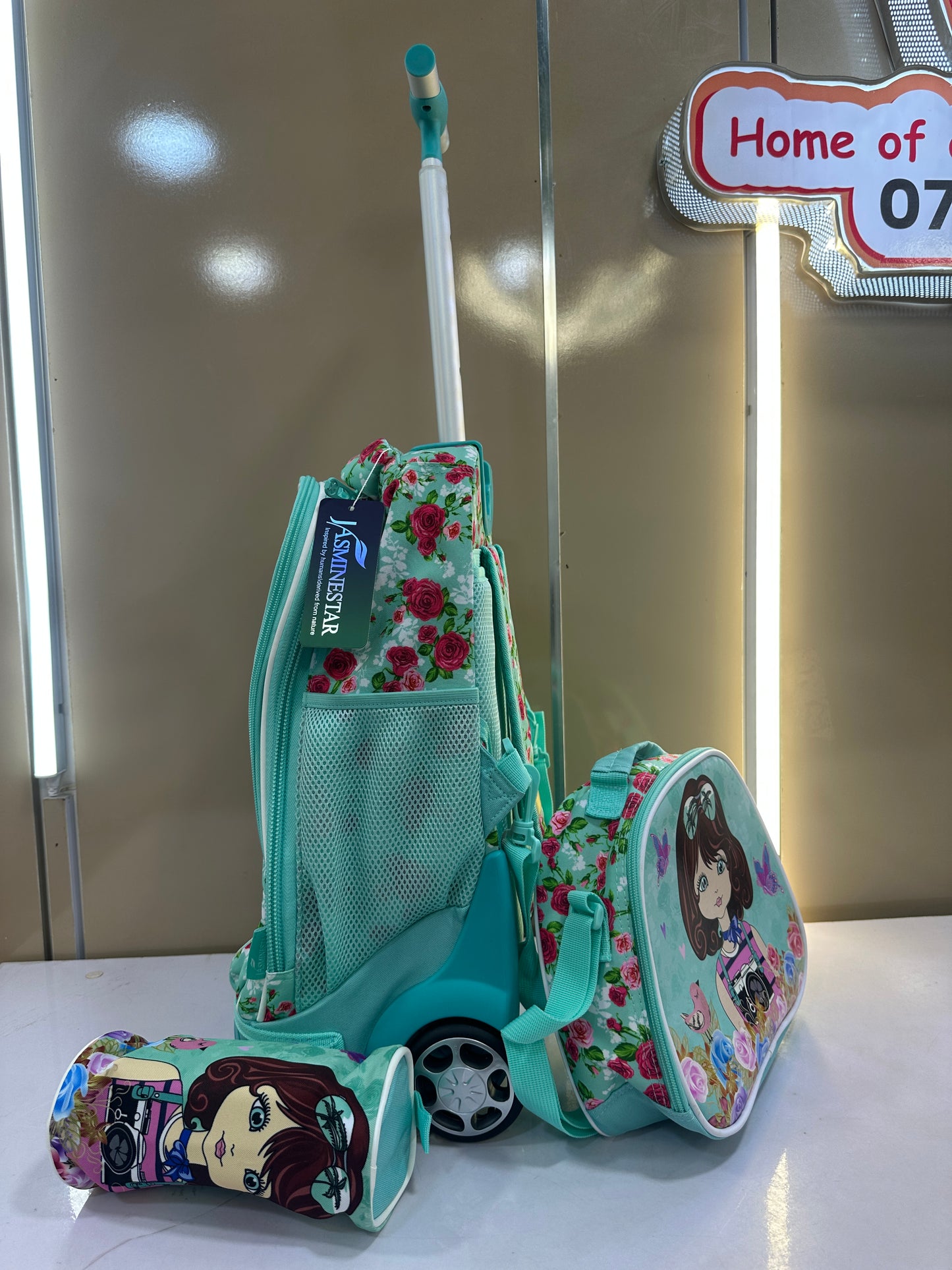 JASMINESTAR TROLLEY AND BACK BAG SET 4-8YRS