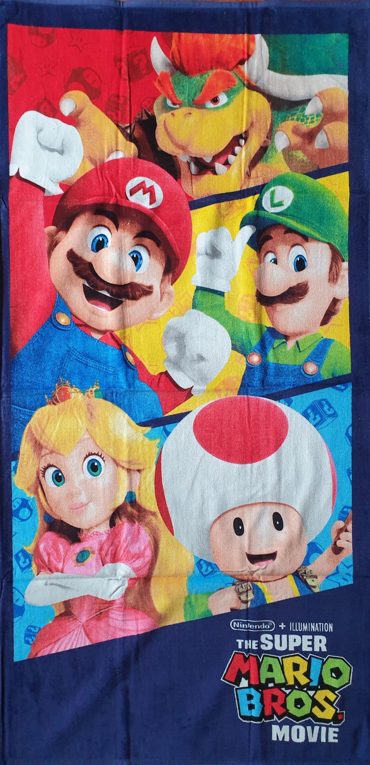 NINTENDO + ILLUMINATION THE SUPER MARIO BROS MOVIE KIDS TOWEL 70x140cm