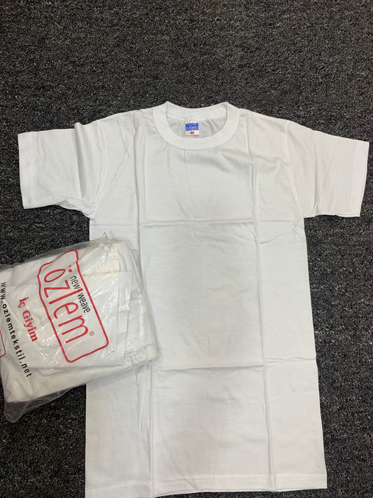 OZLEM WHITE ROUND NECK UNDERWEAR 6PCS