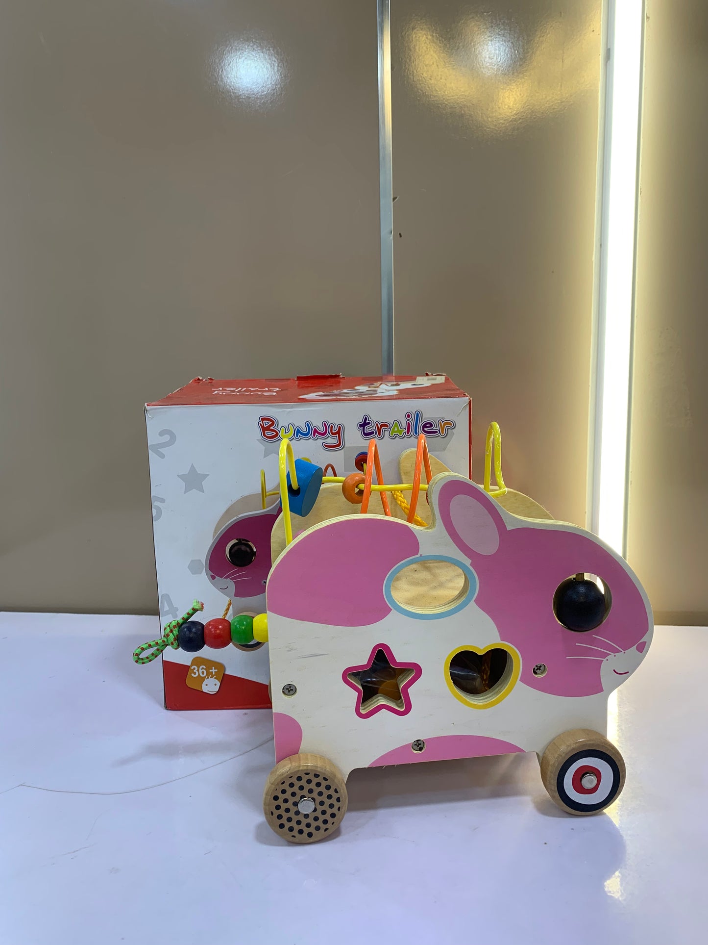 BUNNY TRAILER WOODEN TOY FOR KIDS