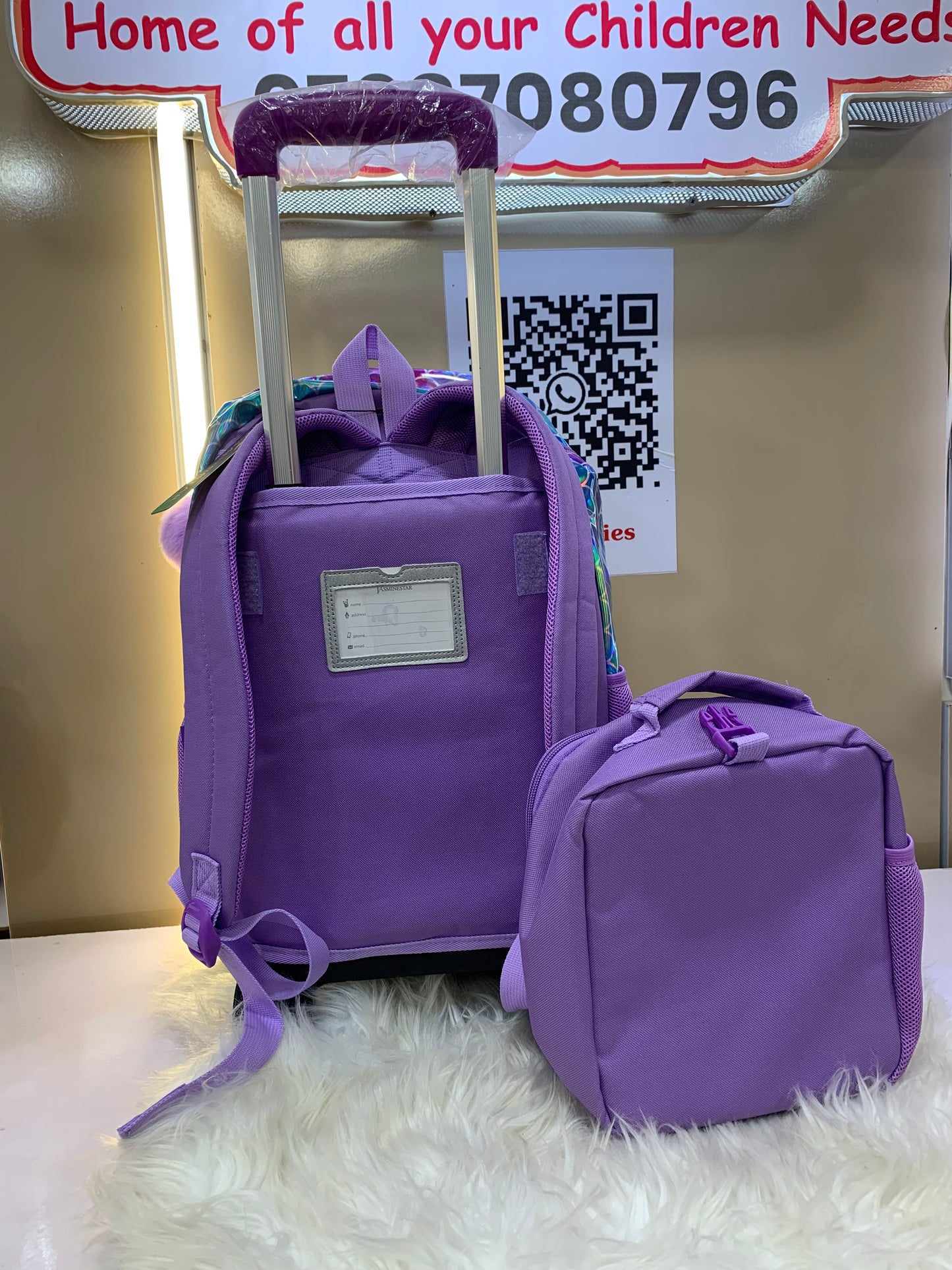 JASMINESTAR TROLLEY AND BACK BAG SET 4-8YRS