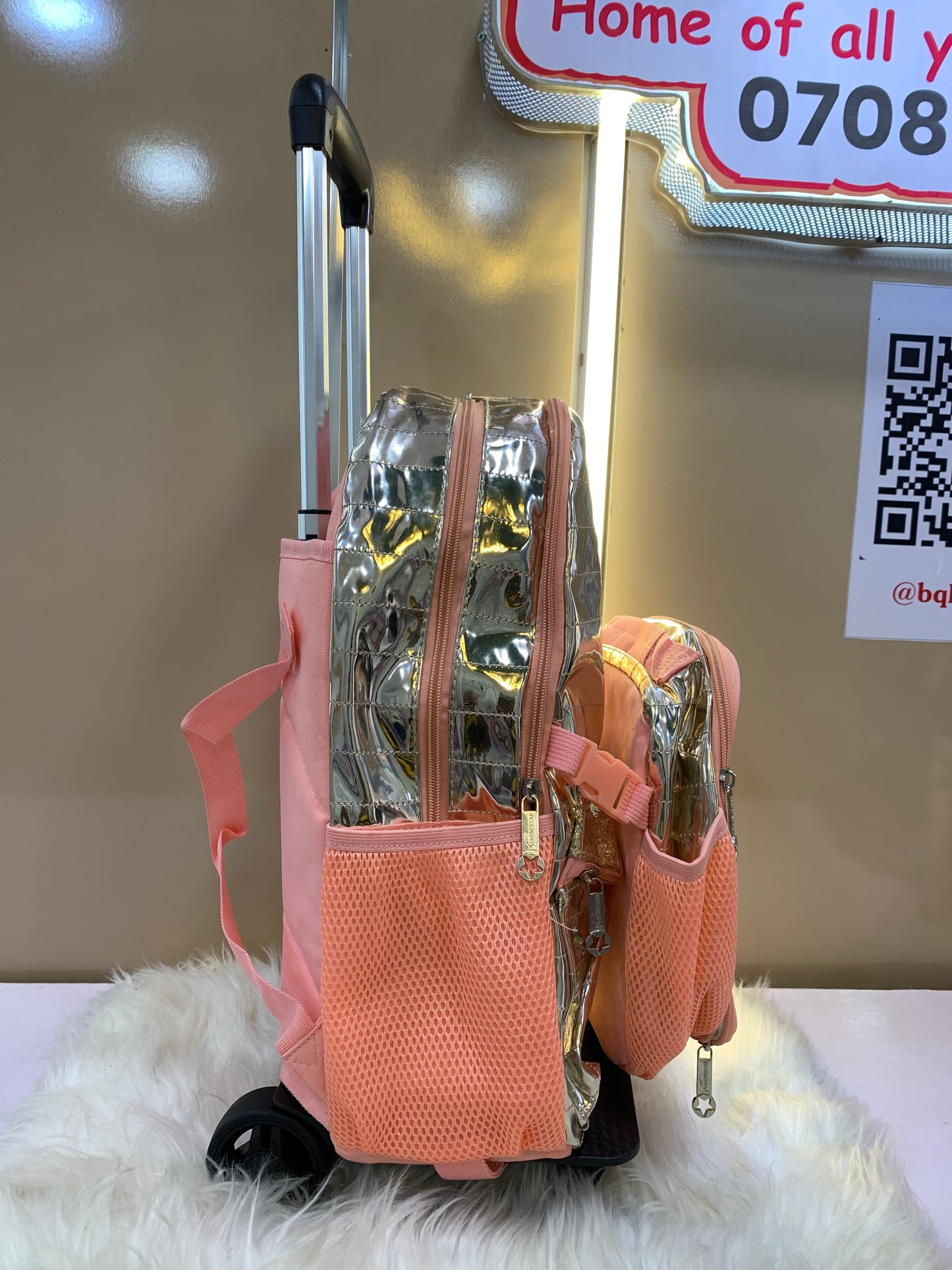 GIRL PWR REMOVABLE TROLLEY BACK BAG SET 4-8YRS