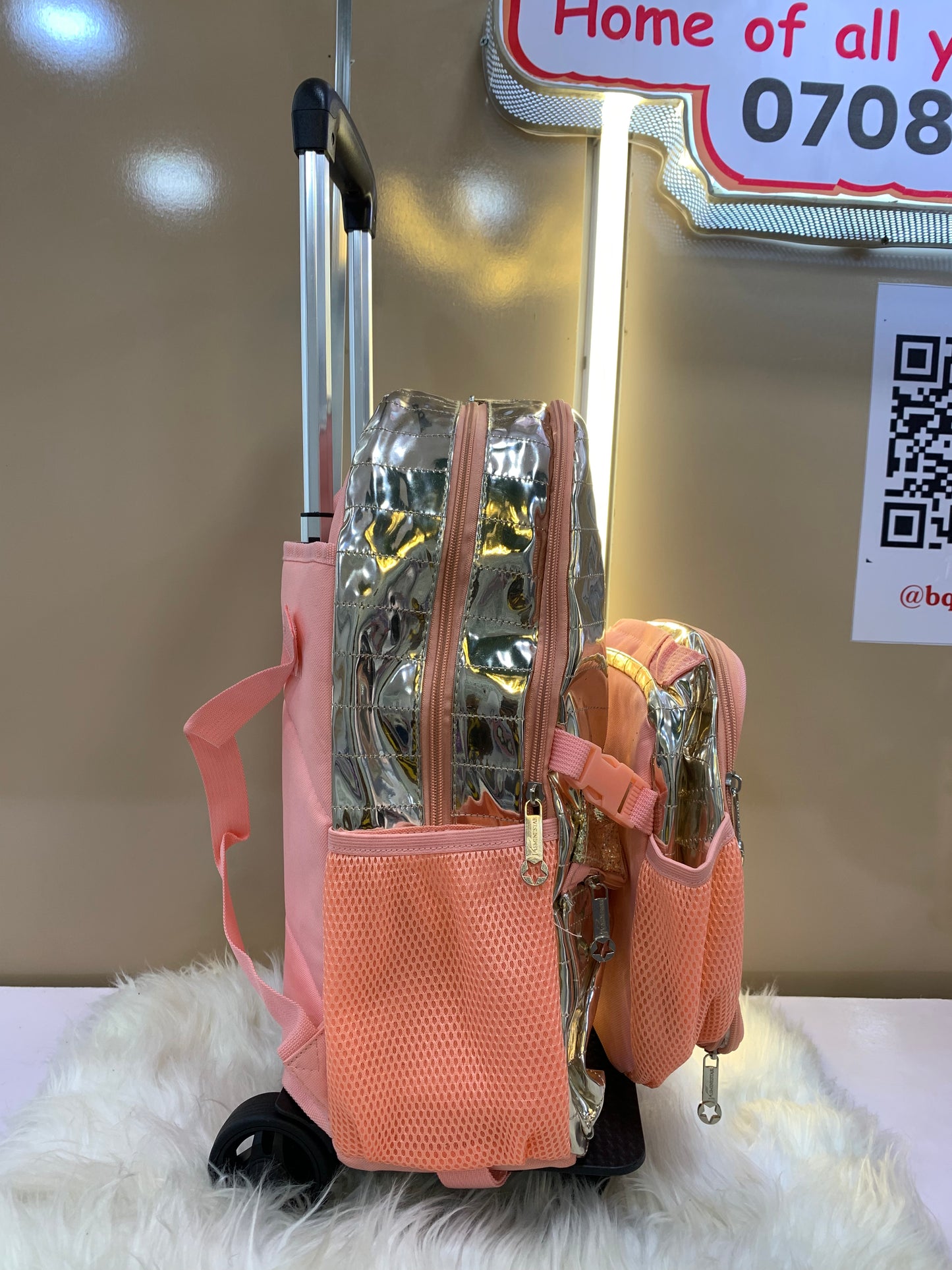 GIRL PWR REMOVABLE TROLLEY BACK BAG SET 4-8YRS