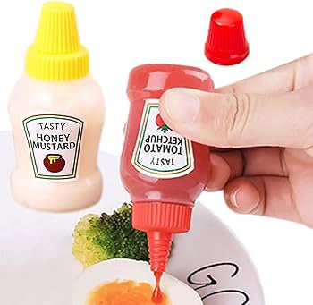 6 in 1 PACK MINI PLASTIC KETCHUP HOLDER