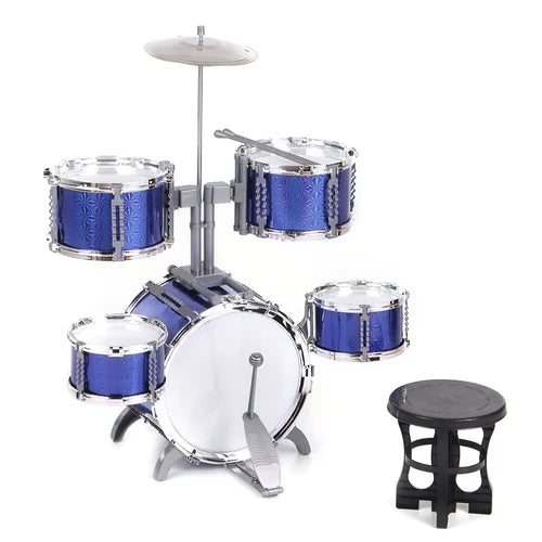 JAZZ MUSIC STYLE DRUMSET WITH STOOL 3yrs plus
