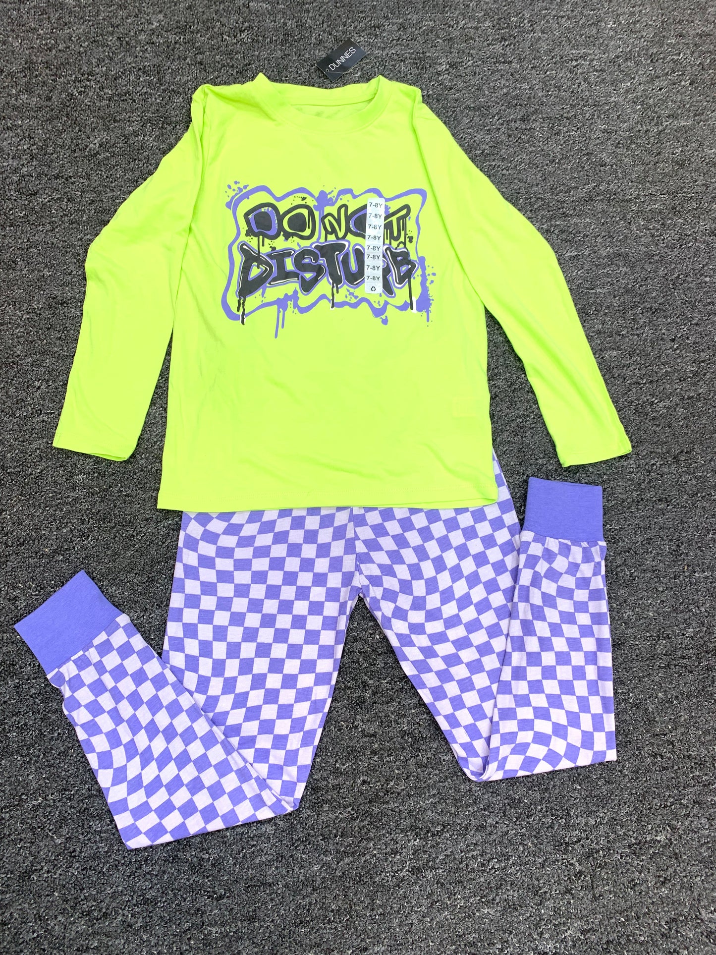 DUNNESSLEEP PYJAMA SET 2PCS SET (DO NOT DISTURB)/7-8YEARS