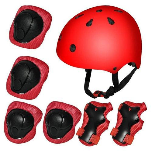 KIDS HELMET WITH KNEE & ELBOW GUARD AGE 5-16YRS PREMIUM/SKATING/BICYCLE