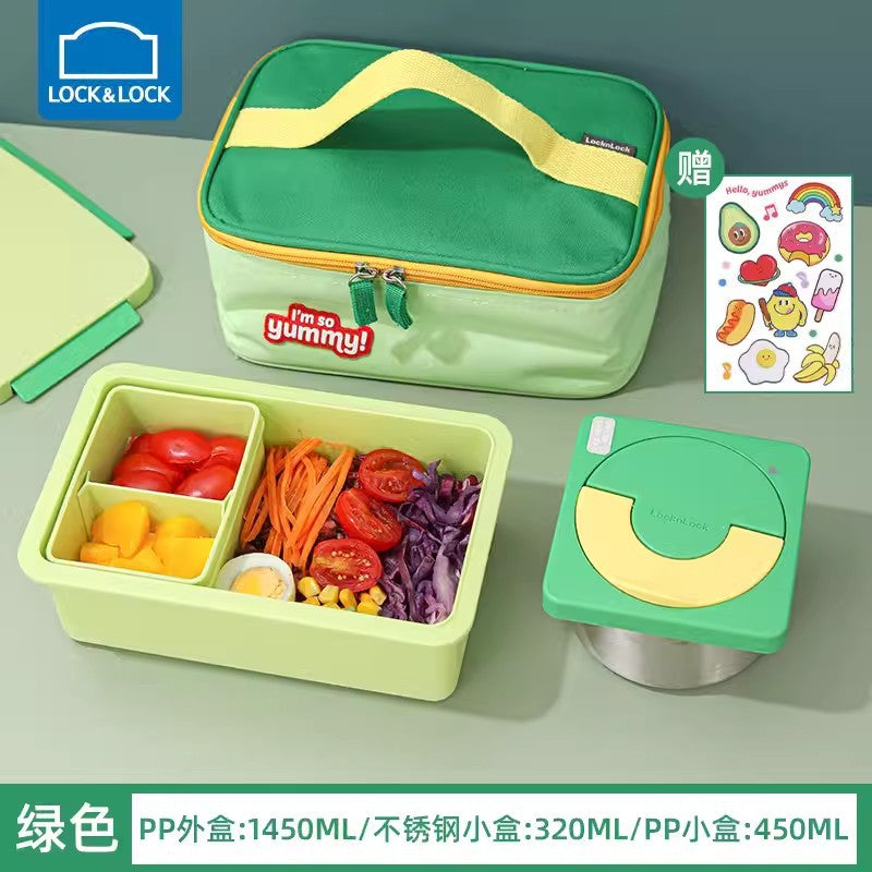 YUMMY LOCK N LOCK LUNCH BOX WITH THERMOS FOR KIDS