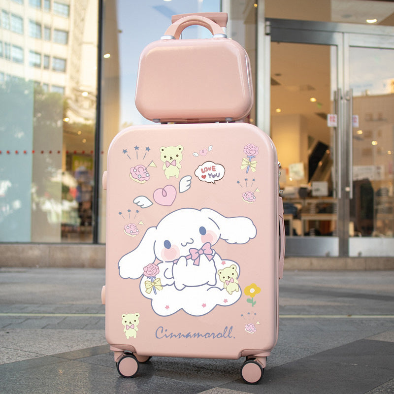 ANIME CINNAMONROLL SANRIOUS TRAVEL LUGGAGE BOX WITH CARRY ON 2IN1