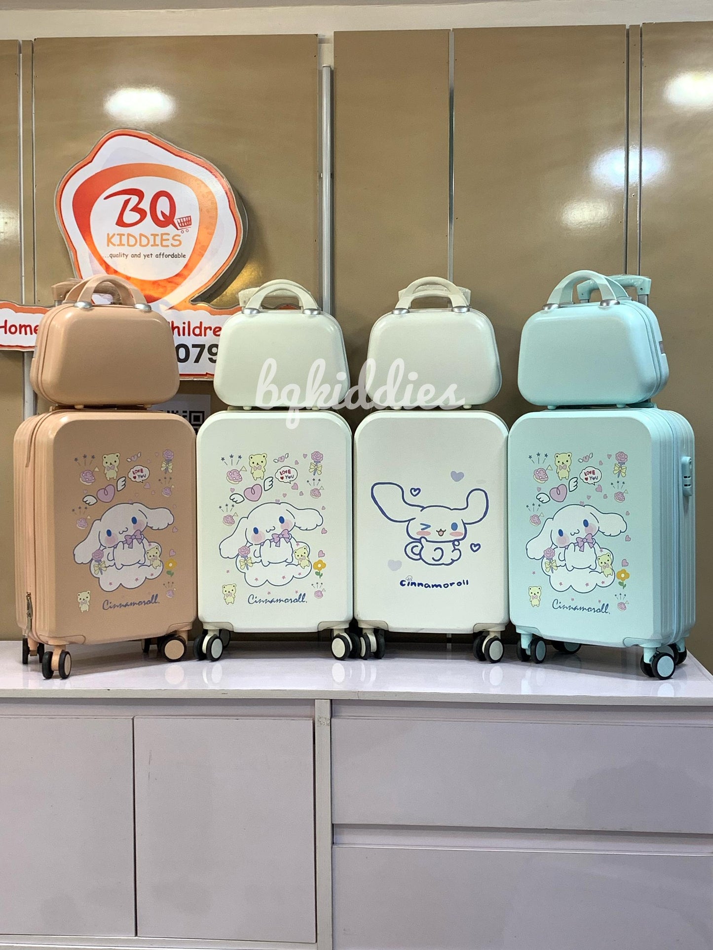 ANIME CINNAMONROLL SANRIOUS TRAVEL LUGGAGE BOX WITH CARRY ON 2IN1