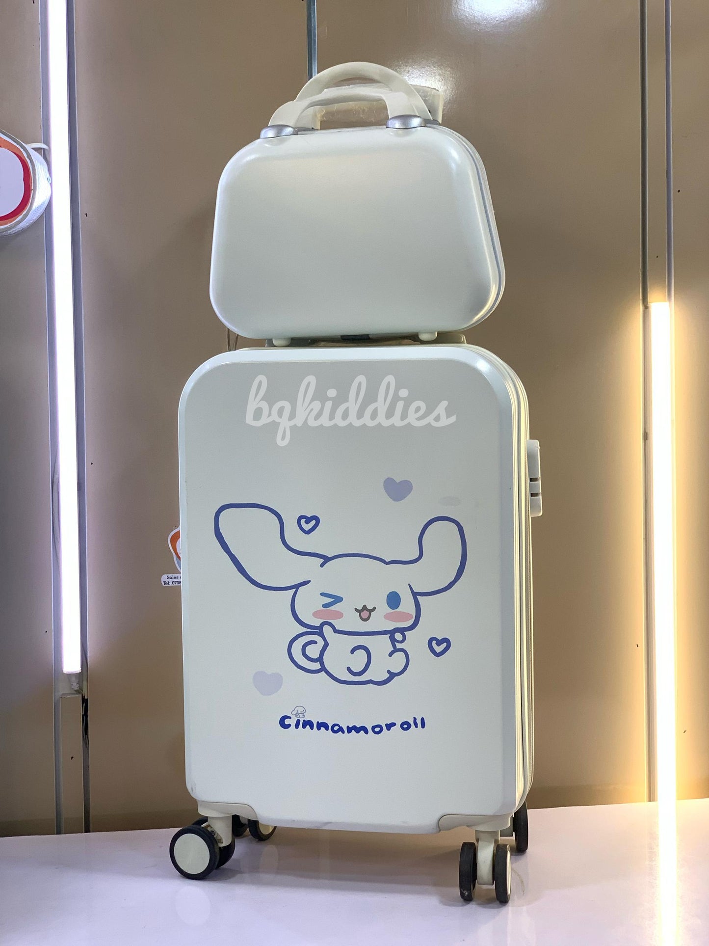 ANIME CINNAMONROLL SANRIOUS TRAVEL LUGGAGE BOX WITH CARRY ON 2IN1