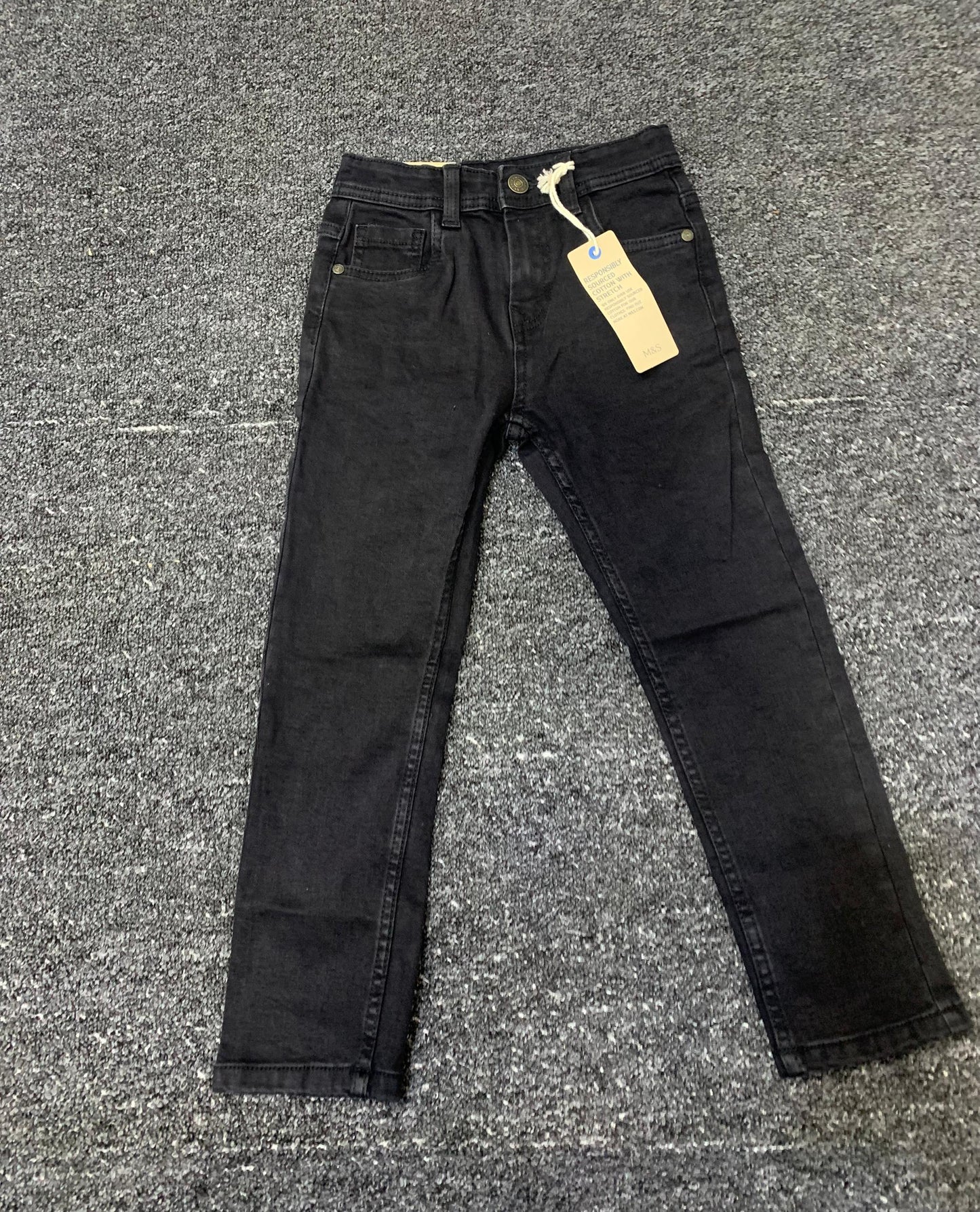 M&S DENIM JEANS (SLIM FIT/STRAIGHT FIT) BLACK