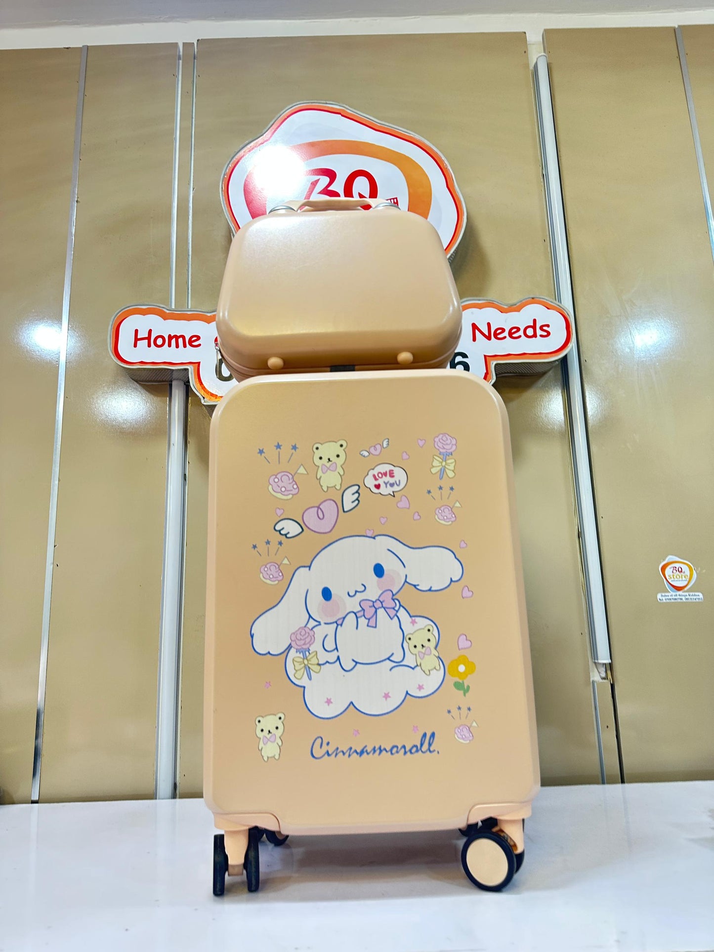 ANIME CINNAMONROLL SANRIOUS TRAVEL LUGGAGE BOX WITH CARRY ON 2IN1