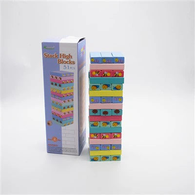 STACK HIGH JENGA BLOCKS 52PCS