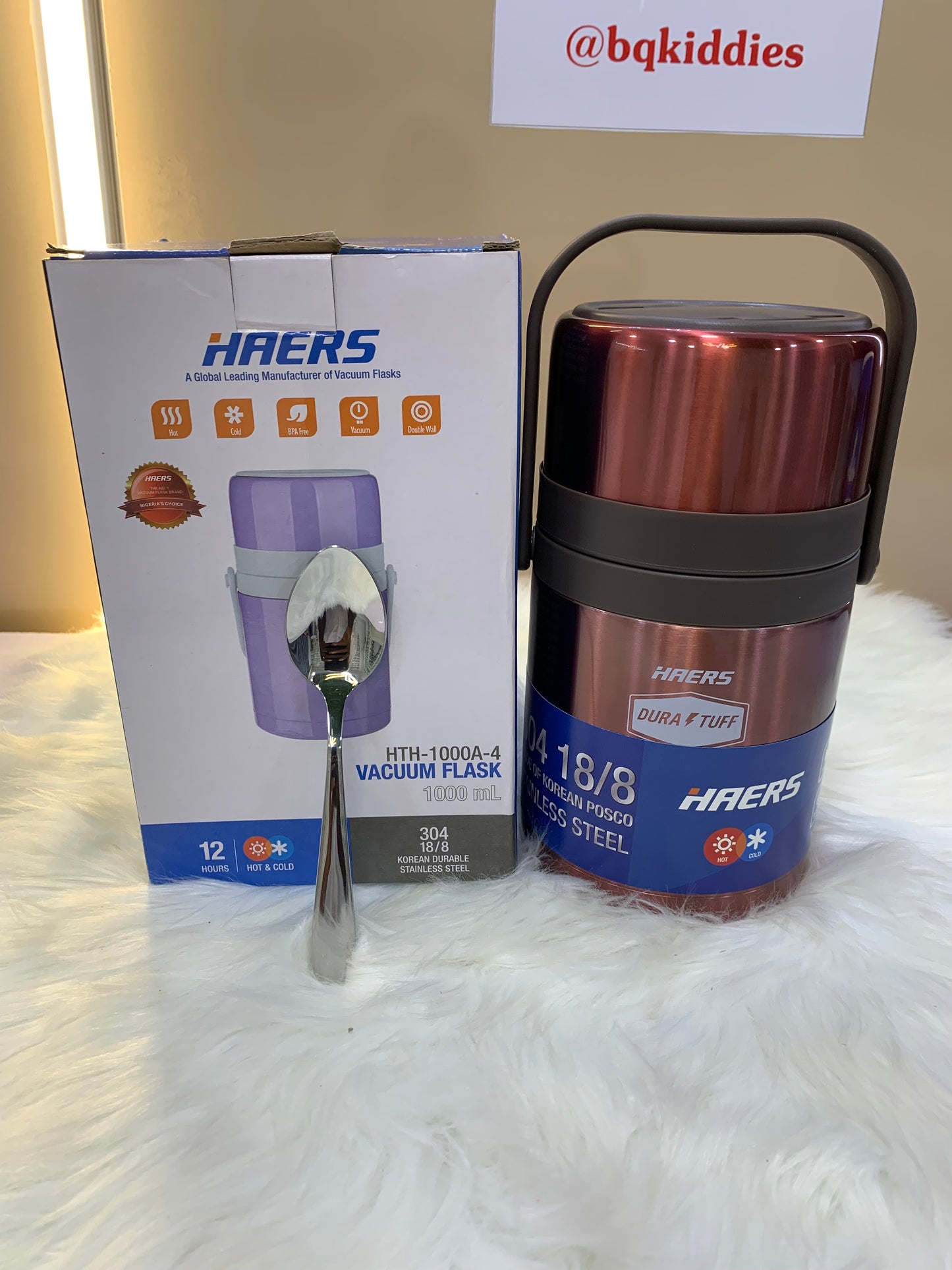HAERS VACUUM FOOD FLASK 1000ML ALL DAY HOTNESS ORIGINAL