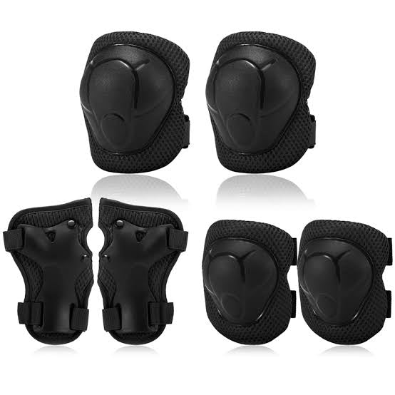 SKATING / BICYCLE PROTECTIVE KNEE AND ELBOW GUARD SET