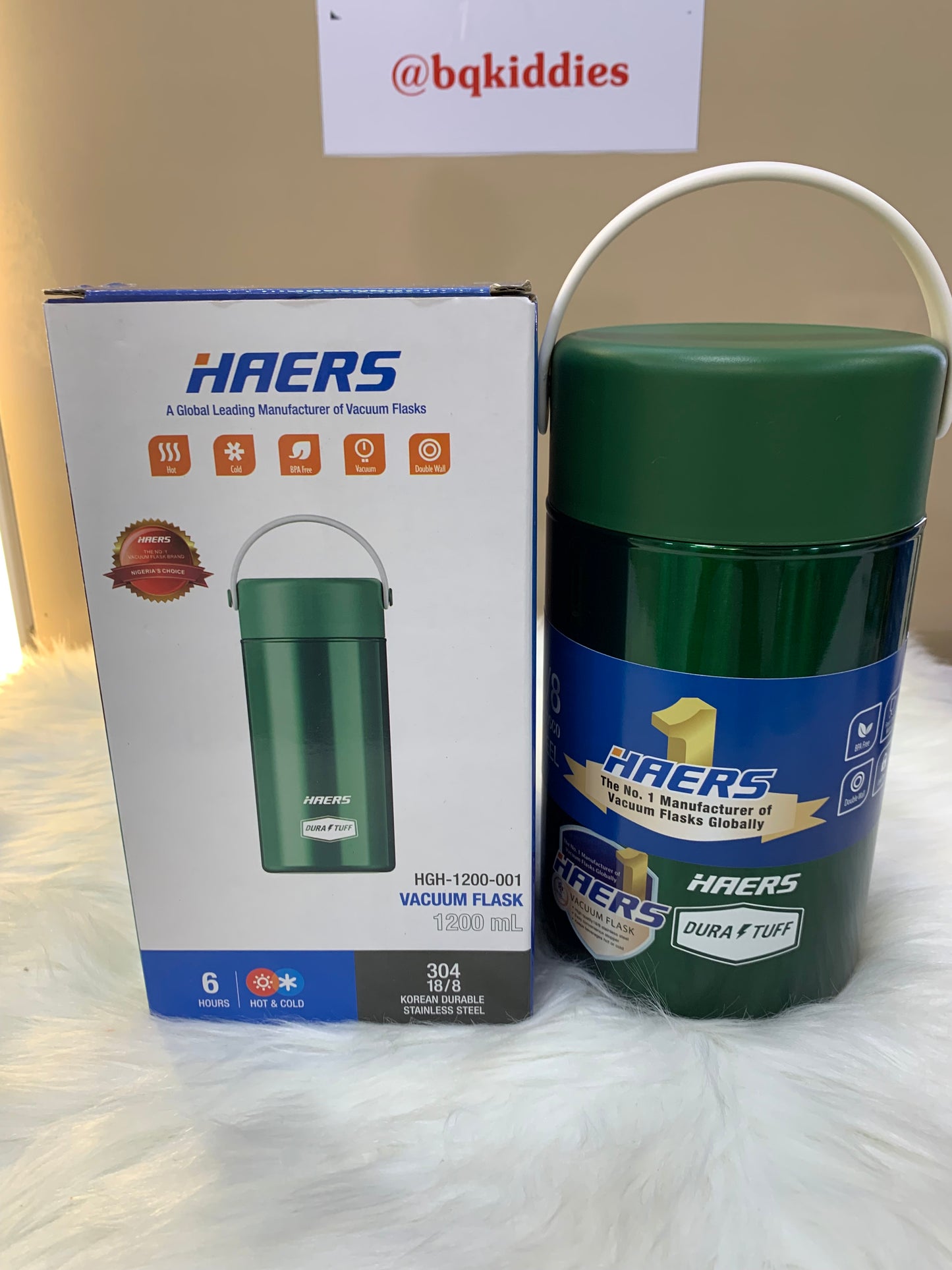 HAERS VACUUM FOOD FLASK 1200ML 24 HOURS HOTNESS ORIGINAL