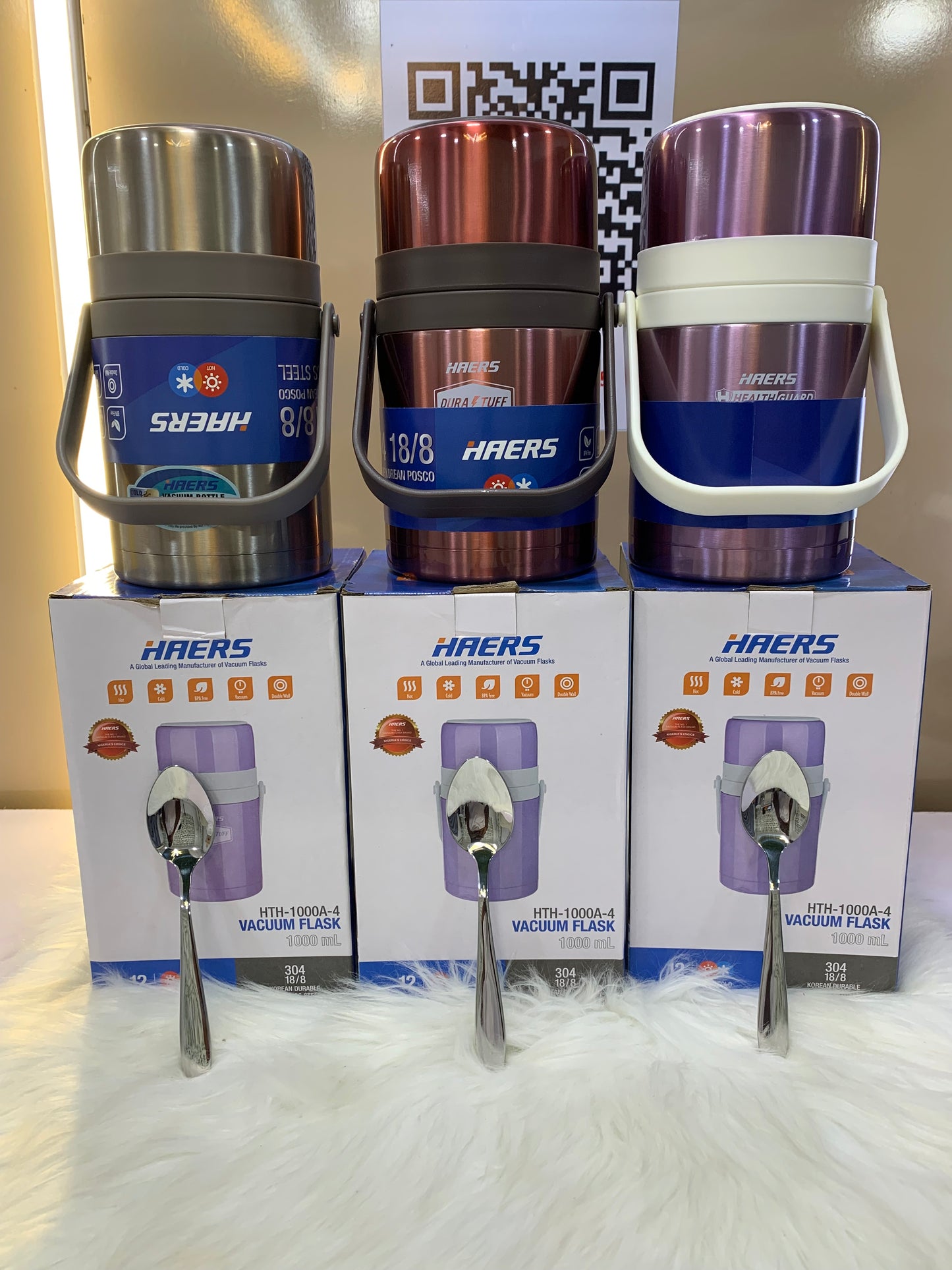 HAERS VACUUM FOOD FLASK 1000ML ALL DAY HOTNESS ORIGINAL