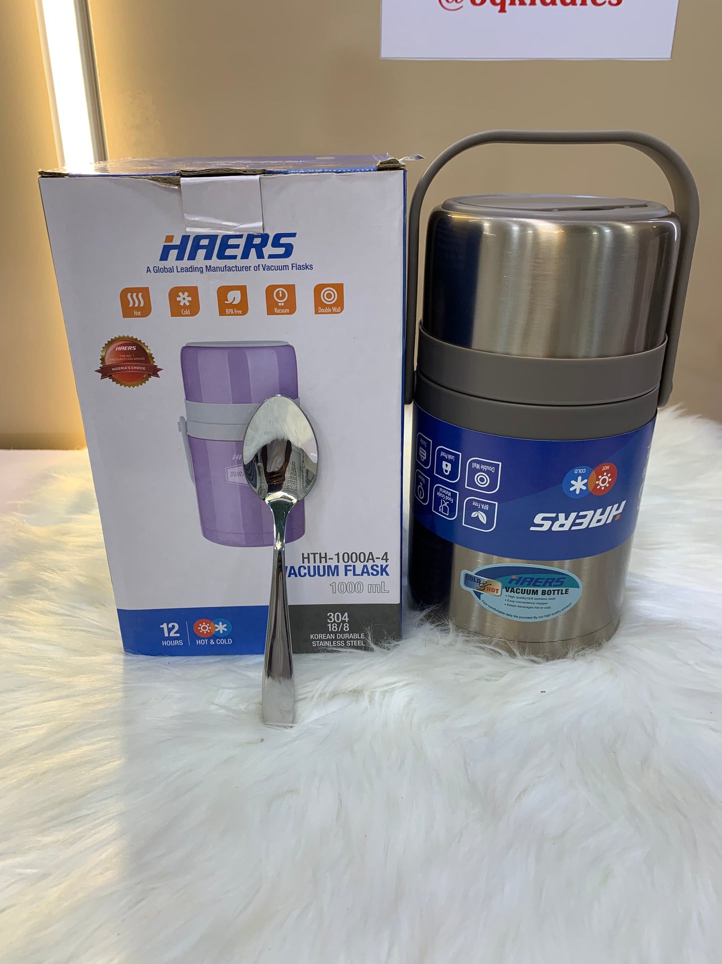 HAERS VACUUM FOOD FLASK 1000ML ALL DAY HOTNESS ORIGINAL