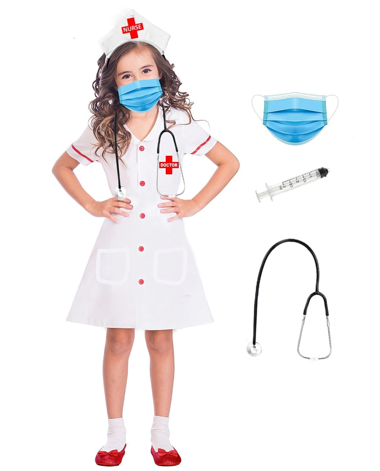 NURSE CHILDREN CAREER COSTUME/3-14YRS