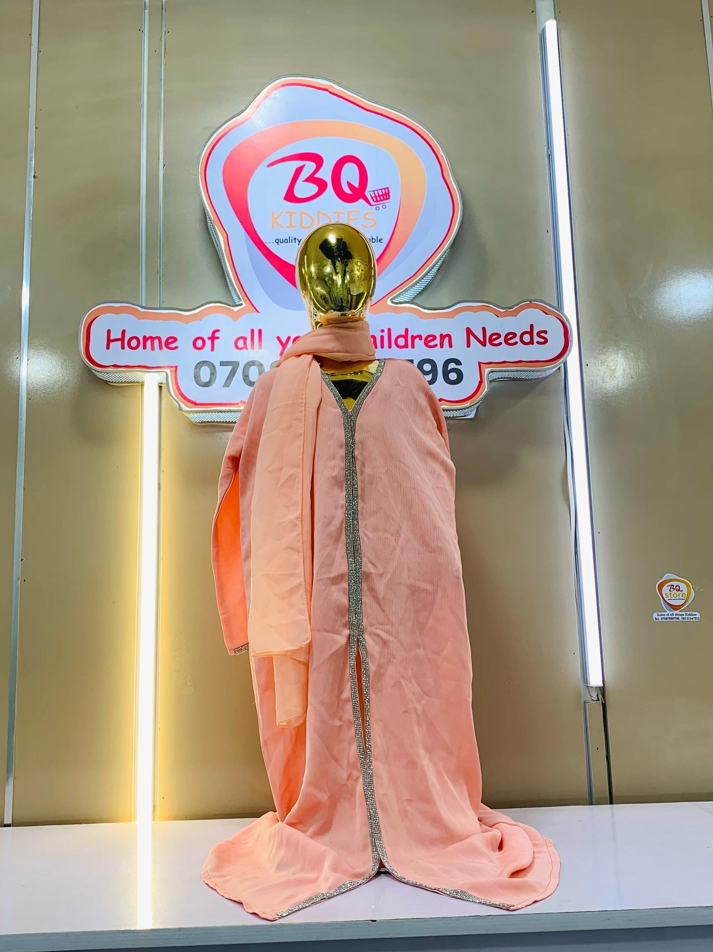 CHILDREN'S ABAYA CORAL(CLOTH)