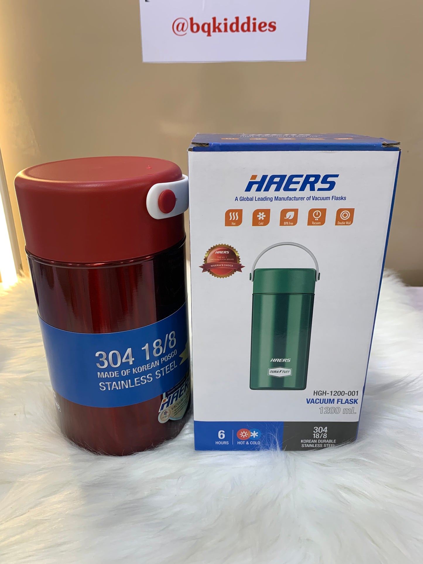 HAERS VACUUM FOOD FLASK 1200ML 24 HOURS HOTNESS ORIGINAL