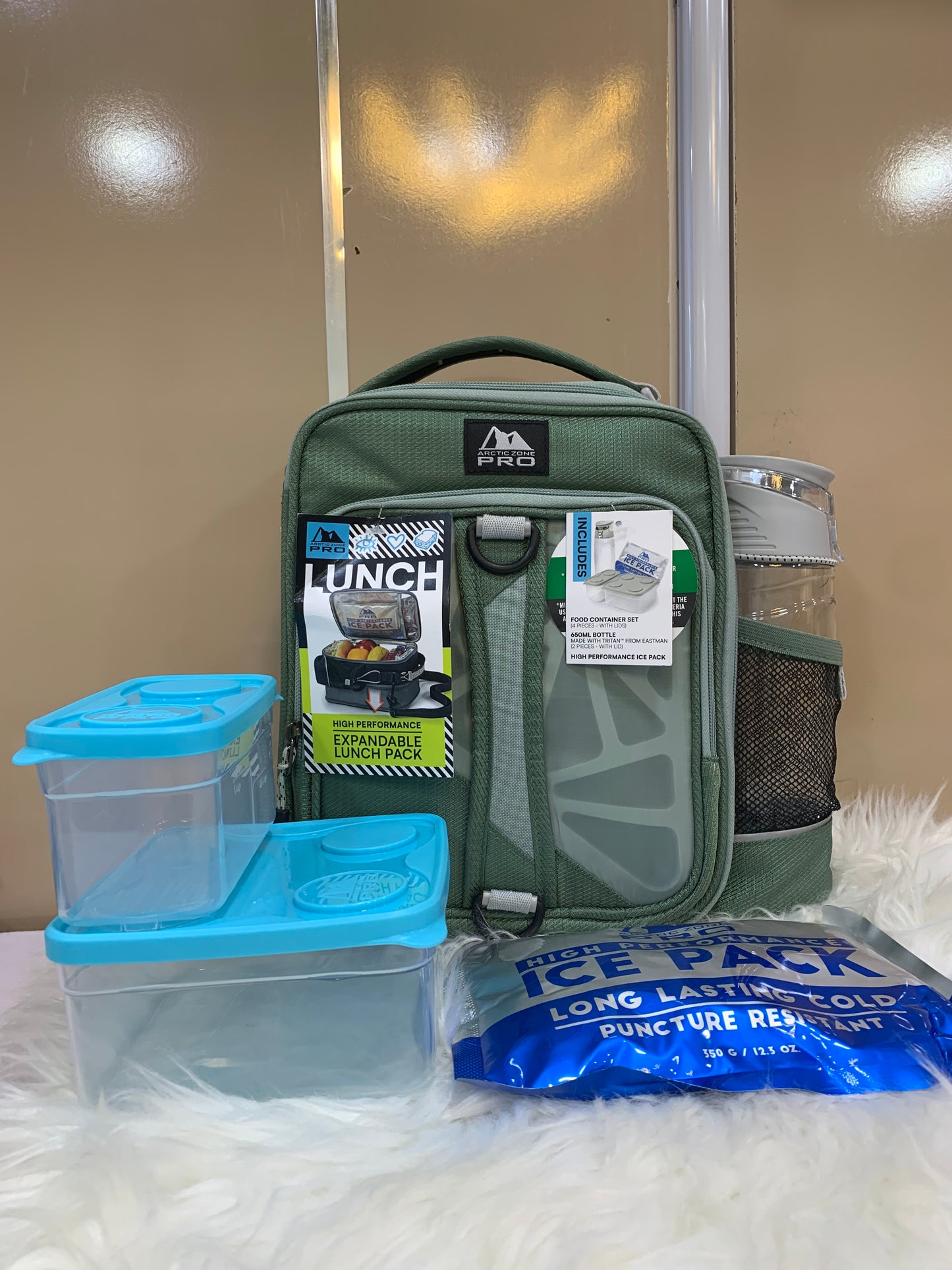ARCTIC ZONE PRO EXPANDABLE LUNCH BOX WITH STORAGE CONTAINERS & WATER BOTTLE