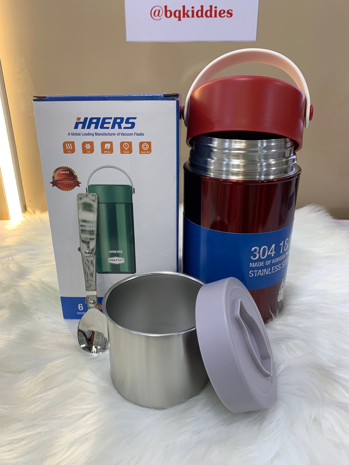 HAERS VACUUM FOOD FLASK 1200ML 24 HOURS HOTNESS ORIGINAL