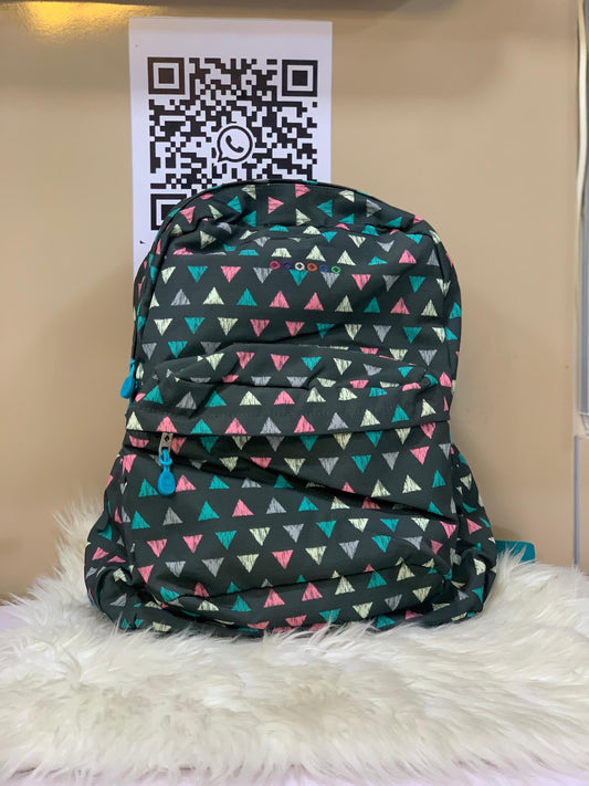 JWORLD PURPLE TRIANGLE BACK PACK 16inches for Ages 4-10years