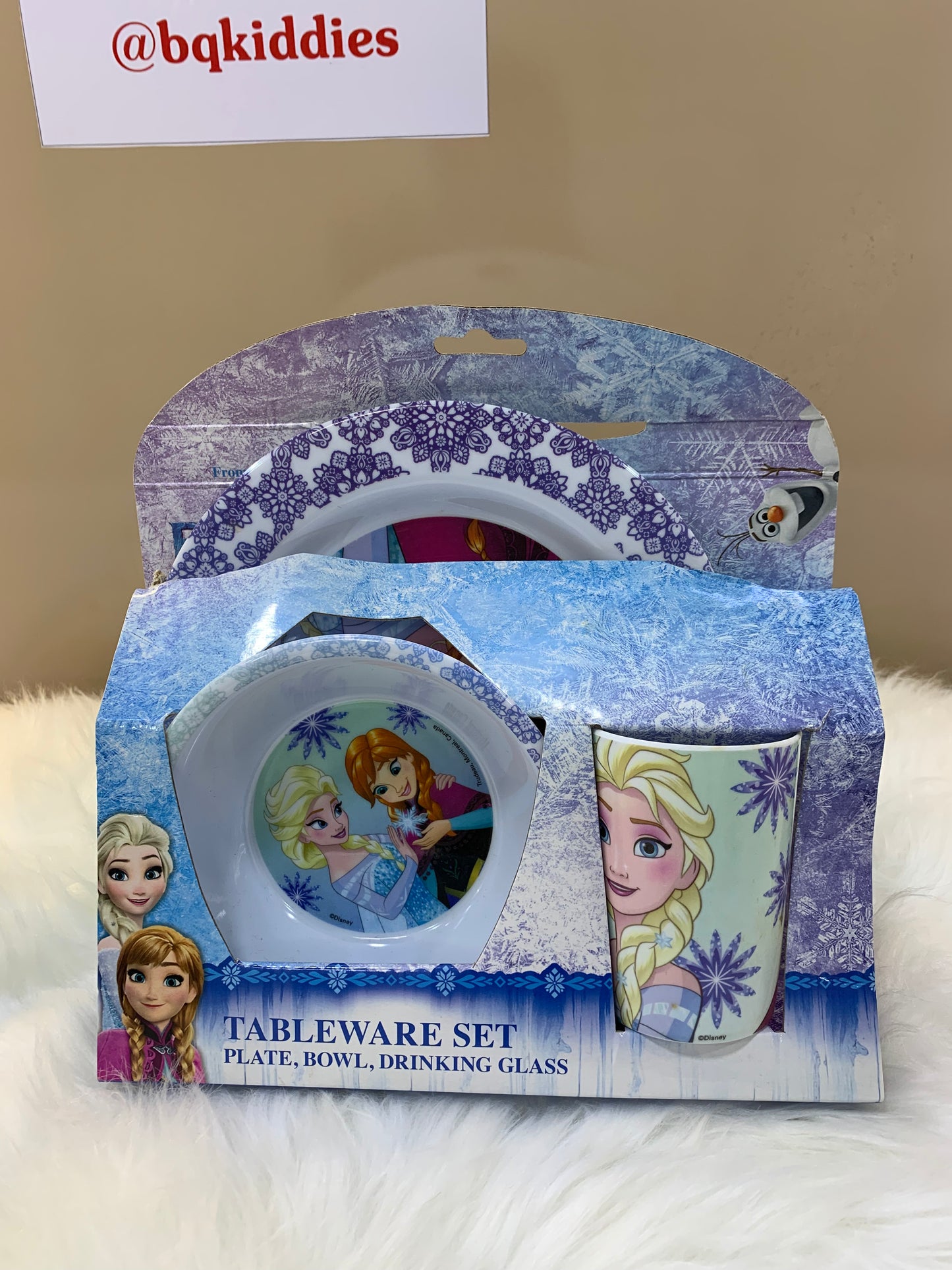 DISNEY FROZEN TABLEWARE SET(PLATE,BOWL,DRINKING GLASS)