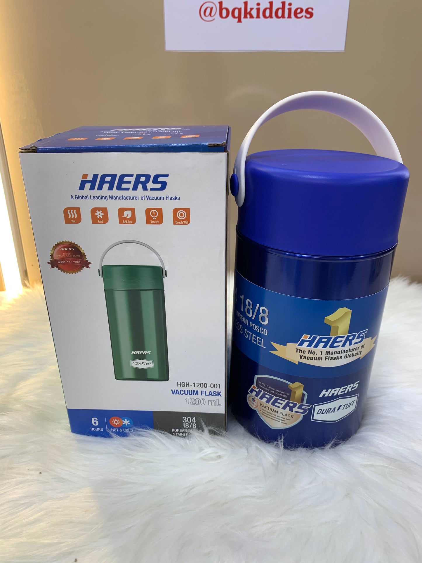 HAERS VACUUM FOOD FLASK 1200ML 24 HOURS HOTNESS ORIGINAL