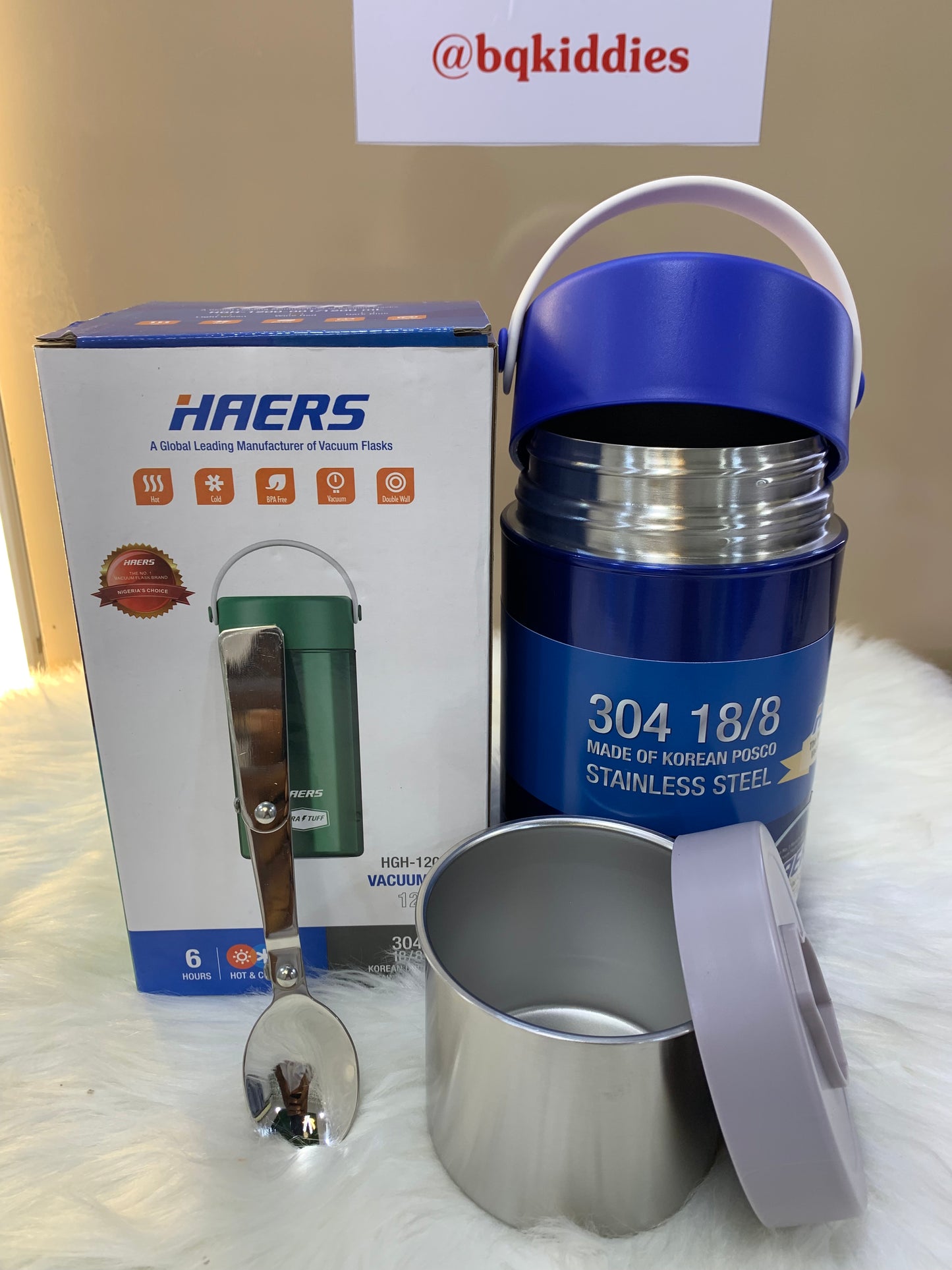 HAERS VACUUM FOOD FLASK 1200ML 24 HOURS HOTNESS ORIGINAL