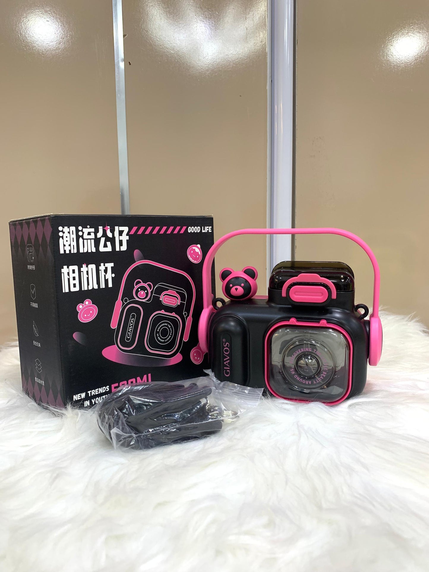GIAVOS FASHION DOLL CAMERA WATER BOTTLE