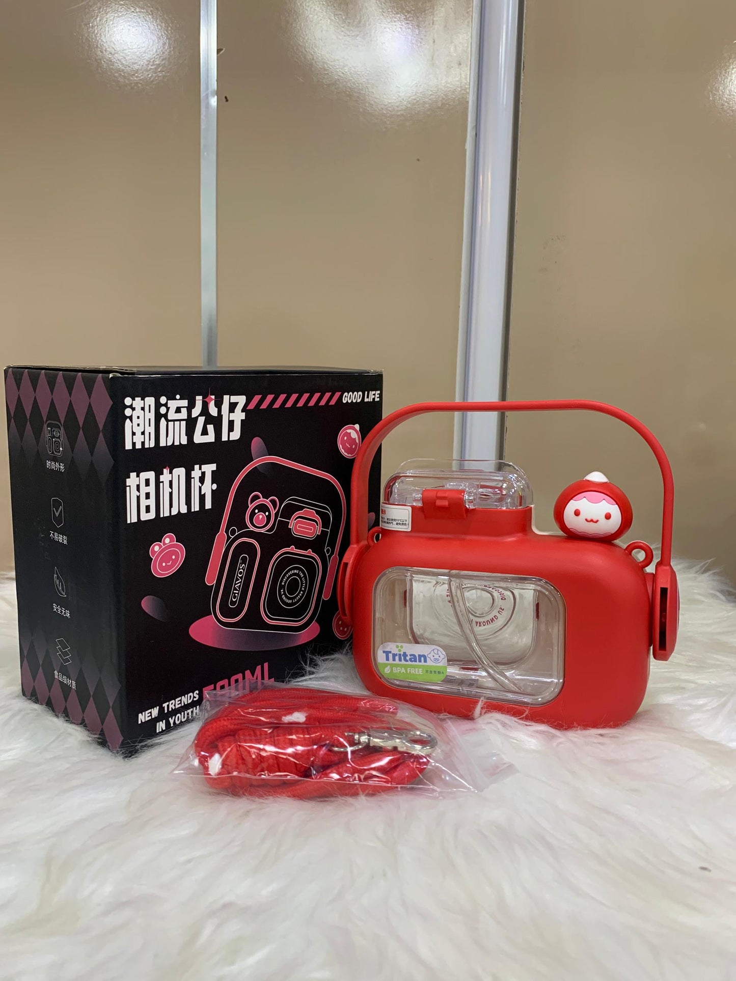 GIAVOS FASHION DOLL CAMERA WATER BOTTLE