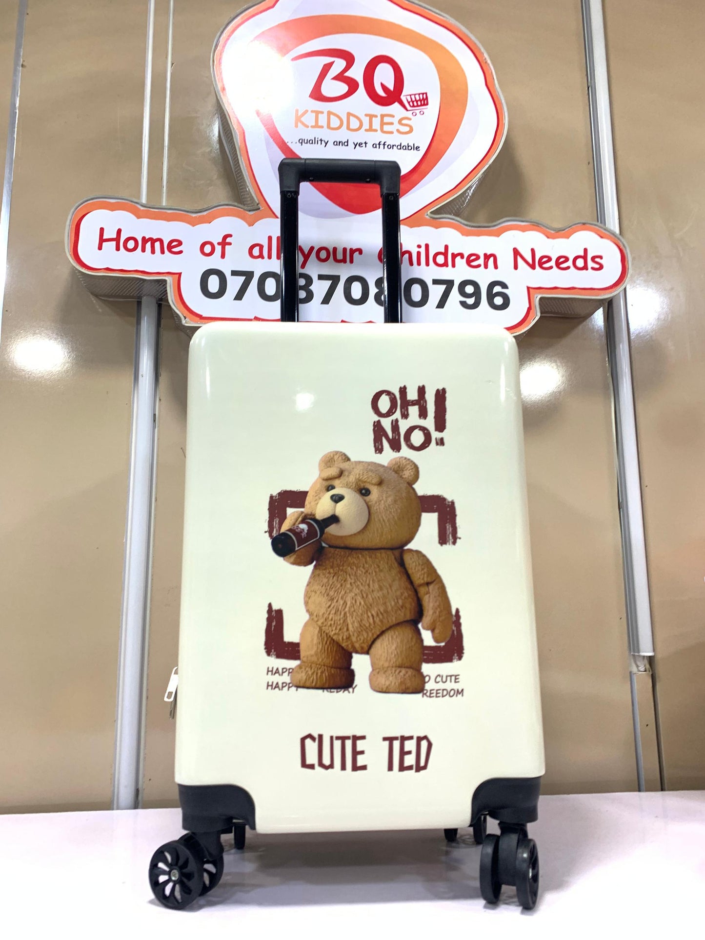 OH NO! TEDDY BEAR KIDS TRAVEL LUGGAGE BOX