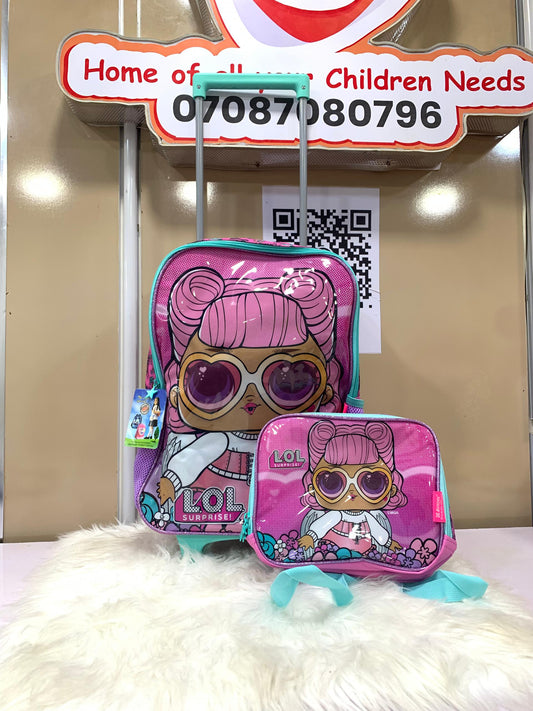 LOL SURPRISE TROLLEY BAG SET