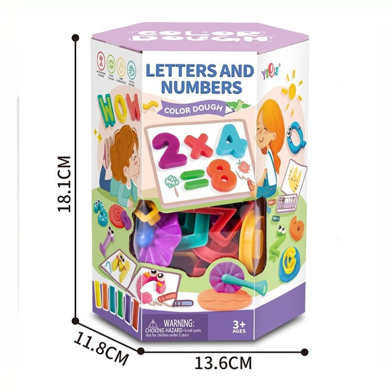 LETTERS AND NUMBERS COLOR DOUGH
