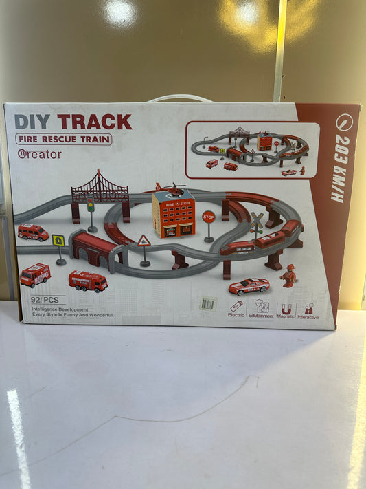 DIY TRACK FIRE RESCUE TRAIN TOY