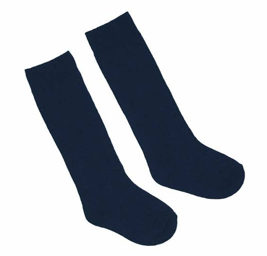 LARK COTTON RICH CREW SOCKS (NAVY BLUE)