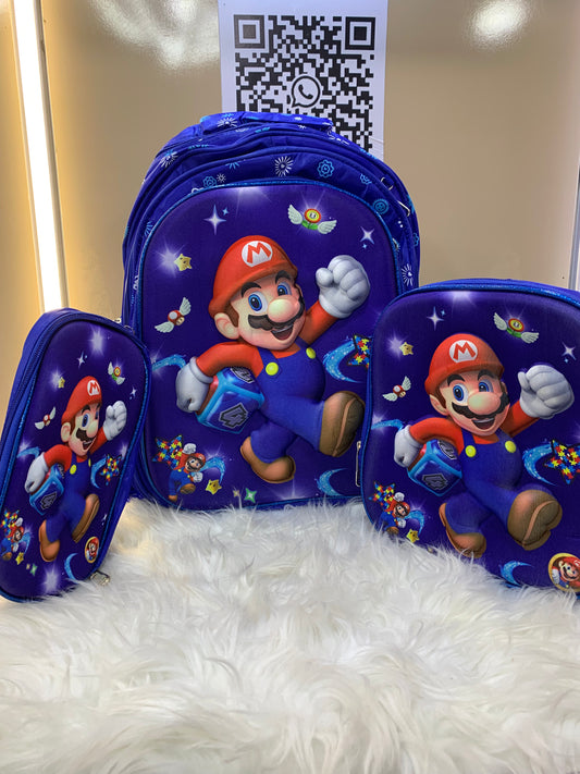 SUPER MARIO BACK PACK SET 4-7yrs