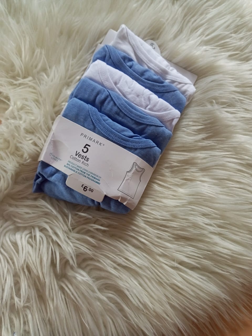 MULTICOLORED PRIMARK VEST (BOYS) 5PCS