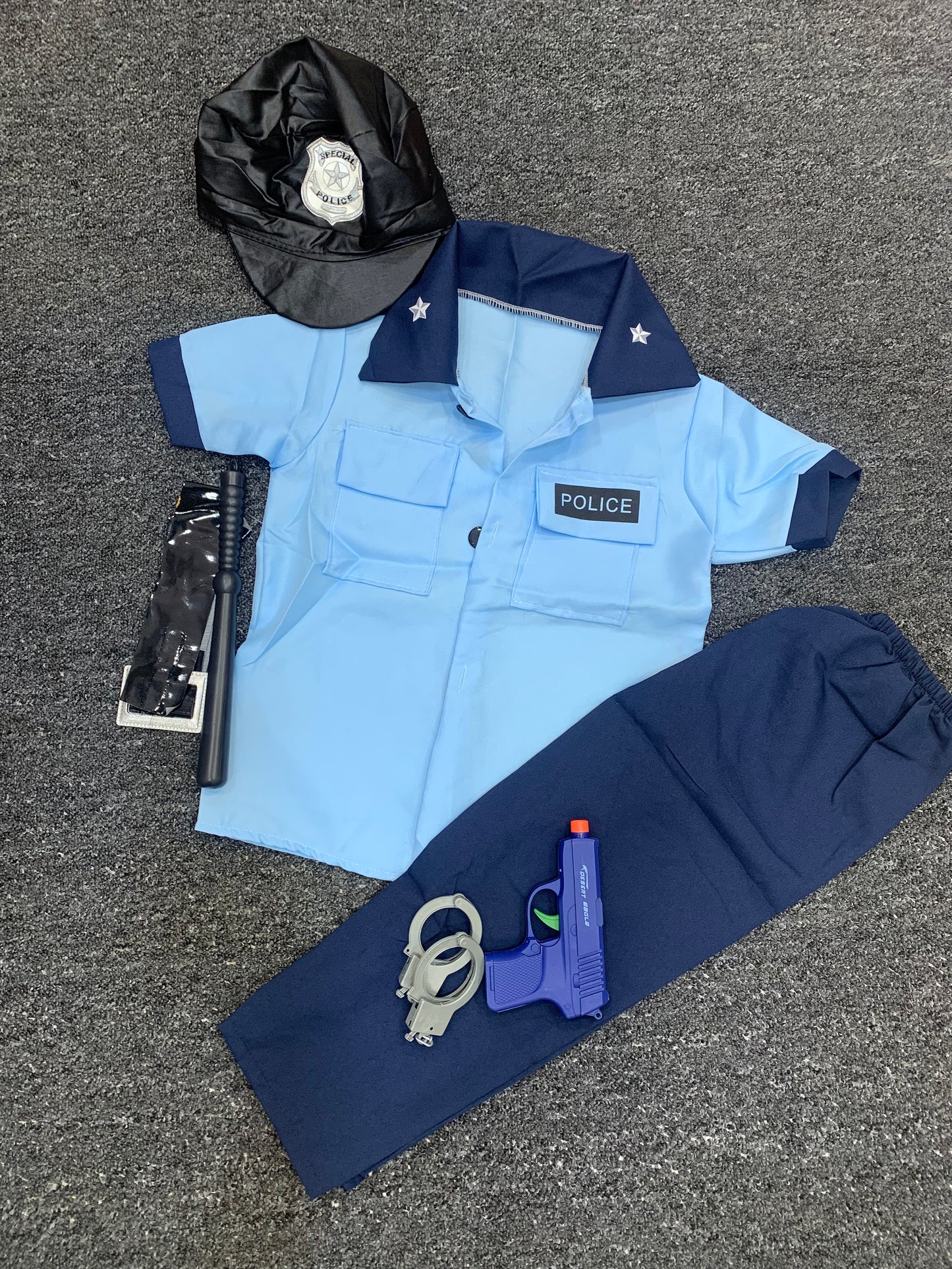 POLICE CAREER KIDS COSTUME/3-10YRS