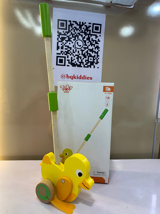 TOOKY TOY PUSH ALONG DUCK TOY 12 MONTHS(TOY)